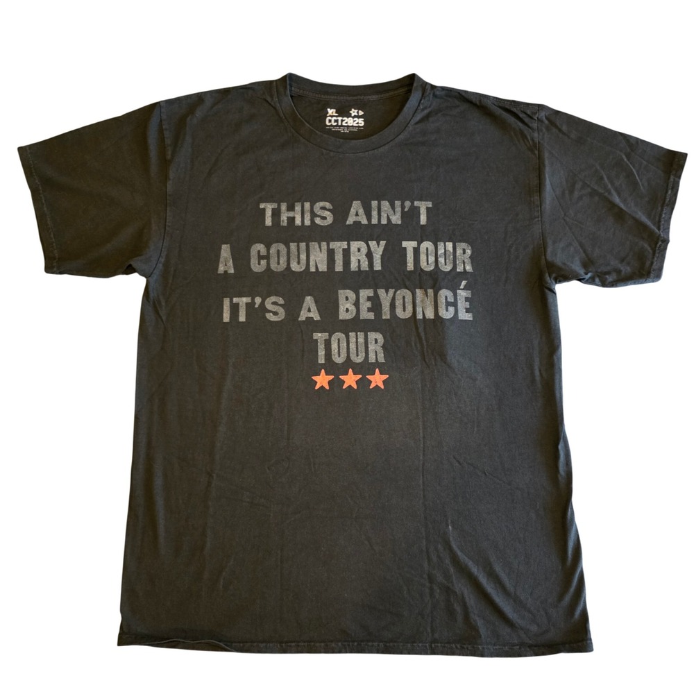 Beyonce Cowboy Carter Tour T-Shirt Black XL This Ain't A Country Tour 2025 Tee